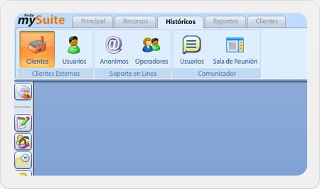 Pesquisando histórico por cliente mySuite