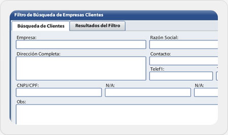 Filtrando pesquisa de empresas clientes mySuite