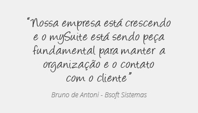 Depoimento de um cliente mySuite