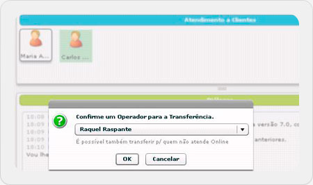 Transferindo o cliente para outro operador