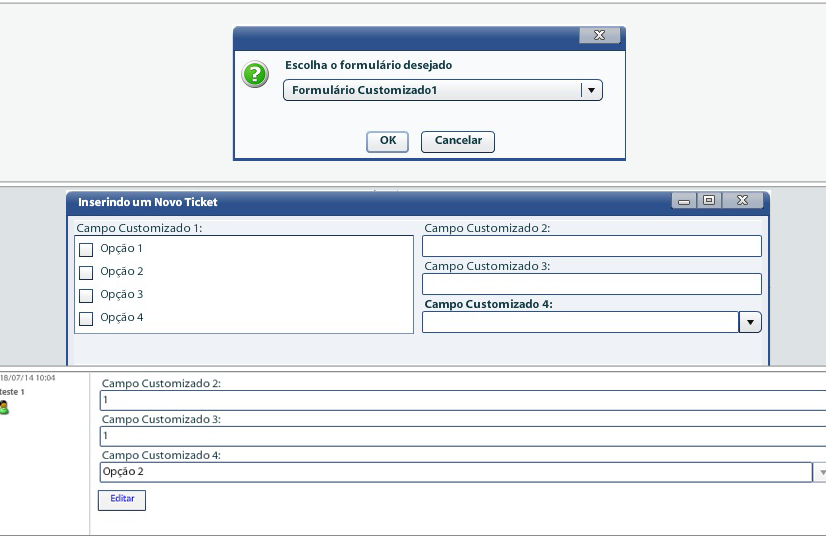 Customizacao de Formularios de Help Desk