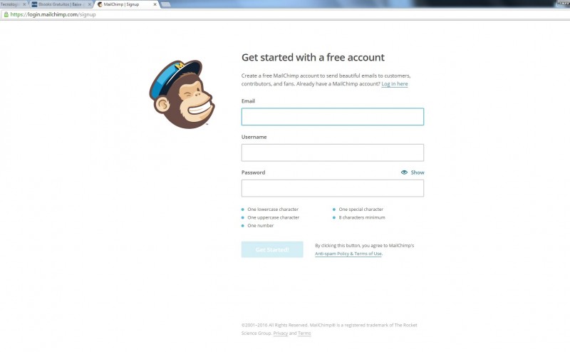 Tutorial | Como criar uma conta no MailChimp