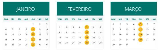 calendário